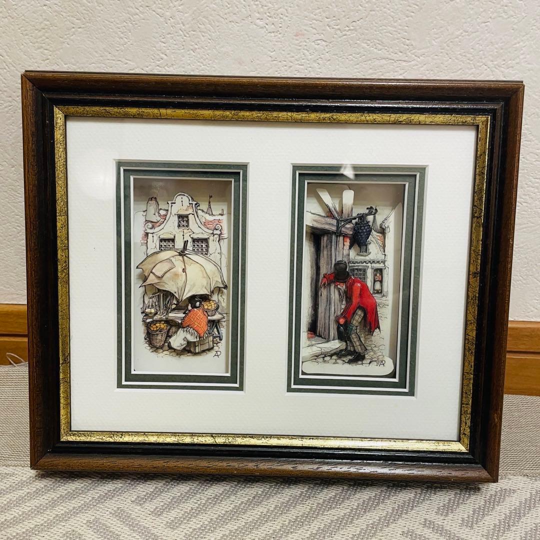 アンティーク シャドウボックス アントン ピック　８点セット