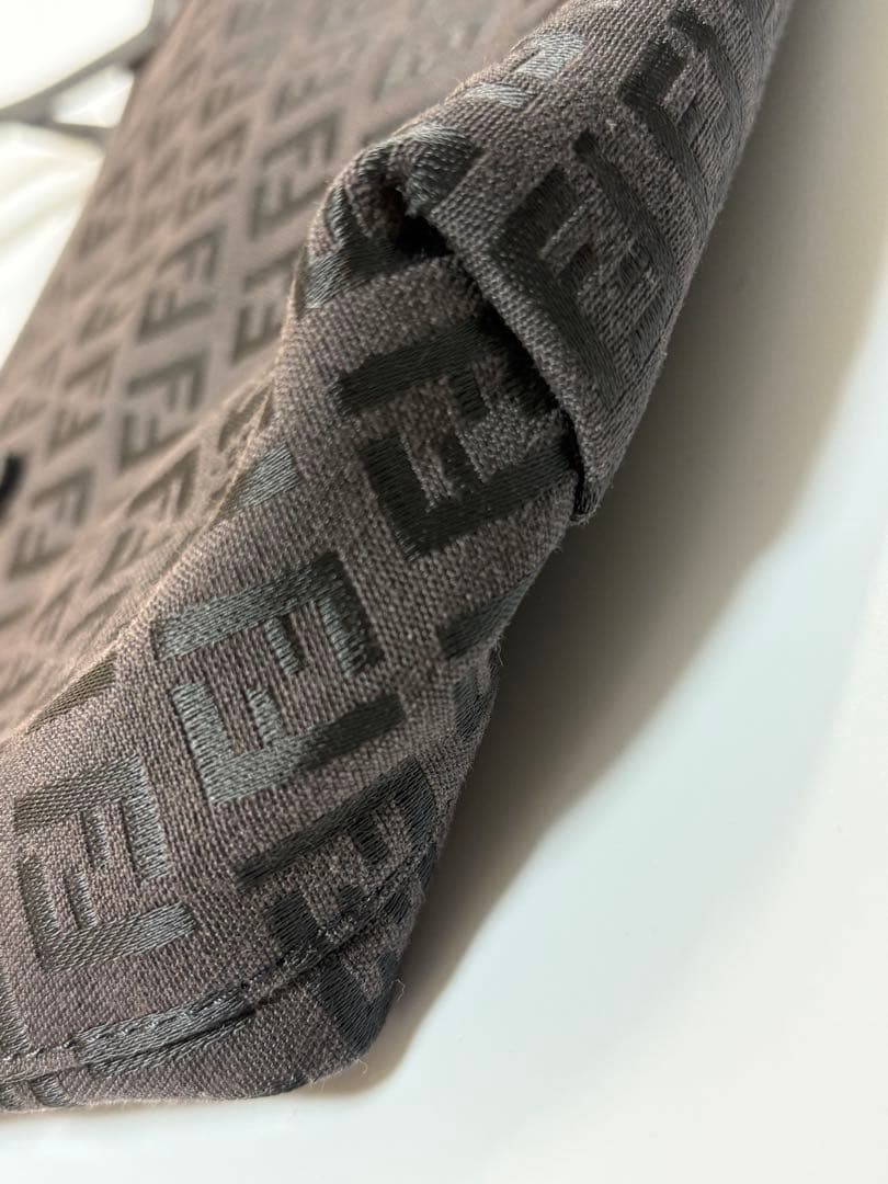 【美品】FENDI ハンドバッグ　ミニトートバッグ ズッカ ブラック