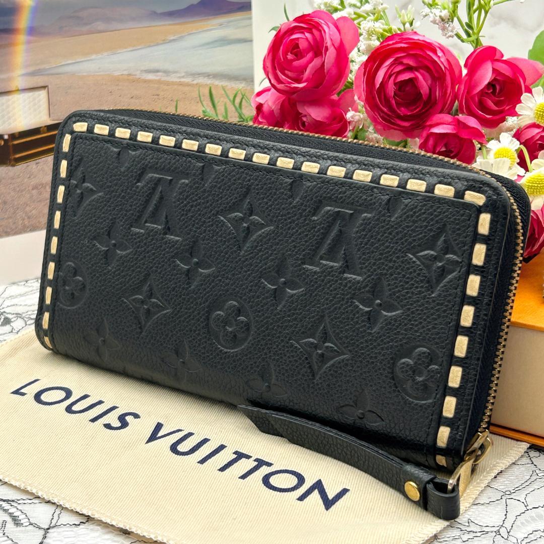 ★美品★　ルイヴィトン　アンプラント　ステッチ　ジッピーウォレット　長財布