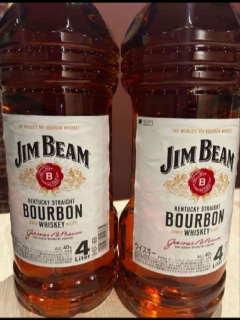 2/7限定値新品未開封⭐️Jim Beam バーボンウイスキー 4L 即日発送