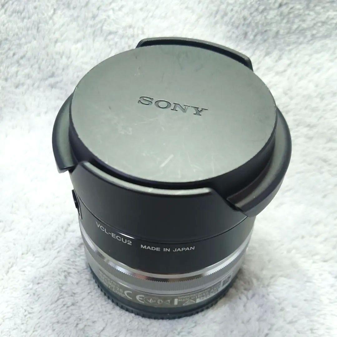 ♥SONY パンケーキレンズSEL16F28とワイドコンバーターVCL-ECU2