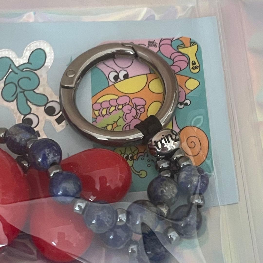 正規品 ストリングティング　バッグチャーム　ラピスラズリ　ハート