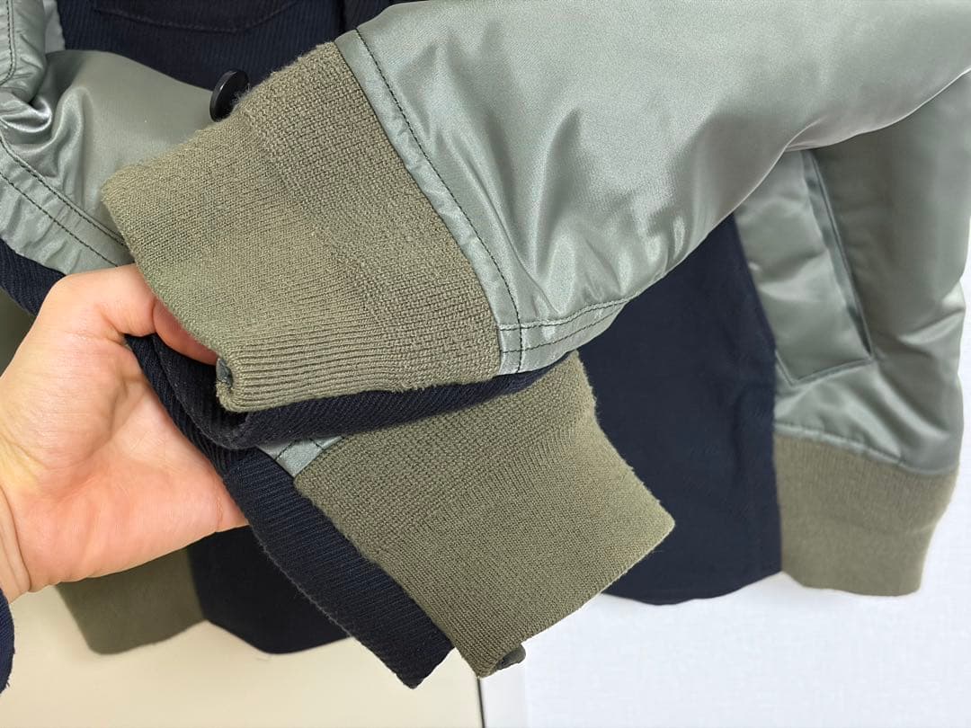 sacai サカイ コットンツイル MA-1 ドッキング ブルゾン 1