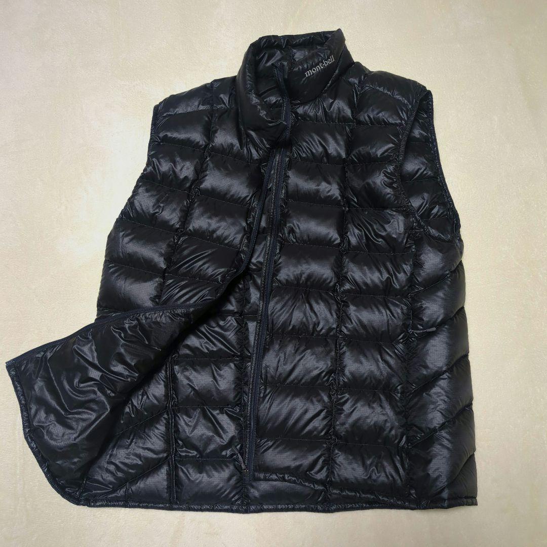 モンベル【良品】廃盤 スペリオダウン ベスト L 黒　軽量 800FP メンズ