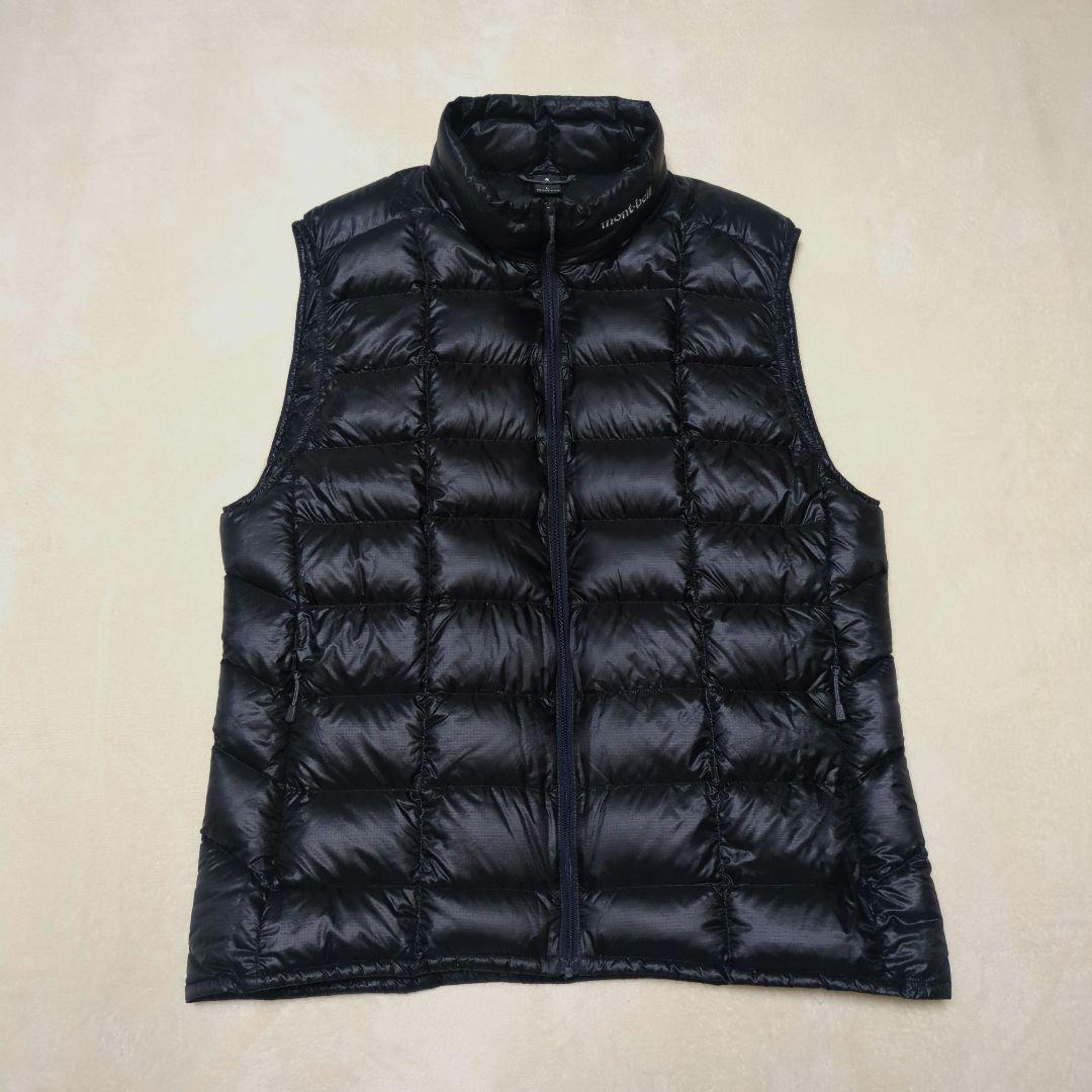 モンベル【良品】廃盤 スペリオダウン ベスト L 黒　軽量 800FP メンズ