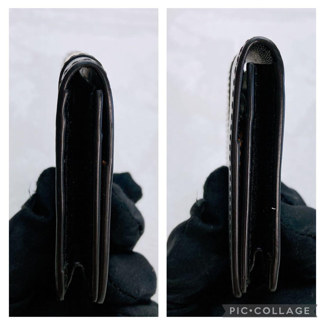 ✨美品✨yuhaku ユハク カードケース 名刺入れ　オレンジ　レザー　ブラック