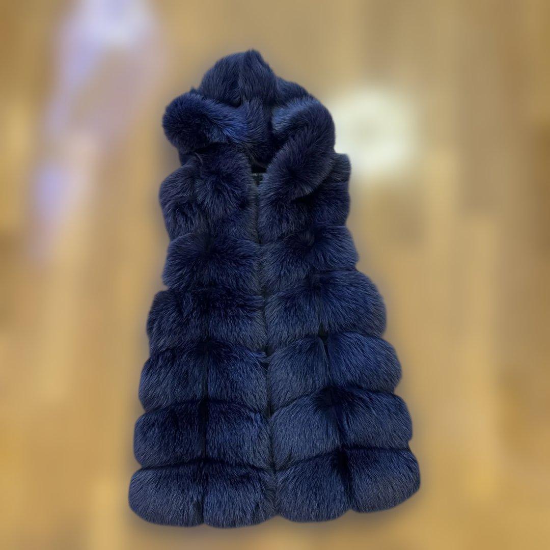 大幅値下げしましたフォックスファー　ジレ　ベスト　リアルフォックス　ファーベスト