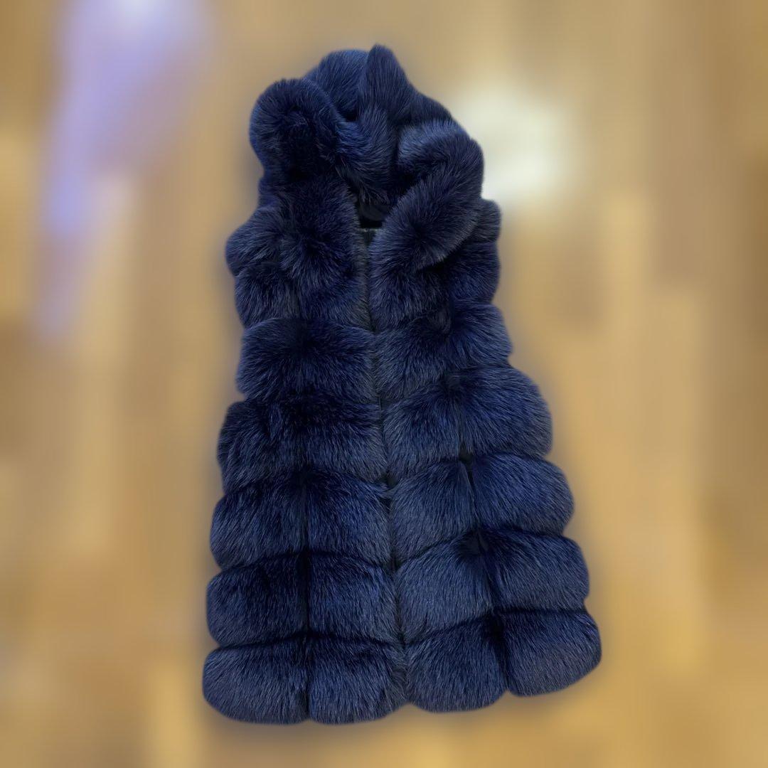 大幅値下げしましたフォックスファー　ジレ　ベスト　リアルフォックス　ファーベスト