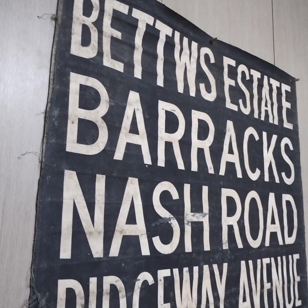 ヴィンテージバスロールサイン本物　126cmx67cm