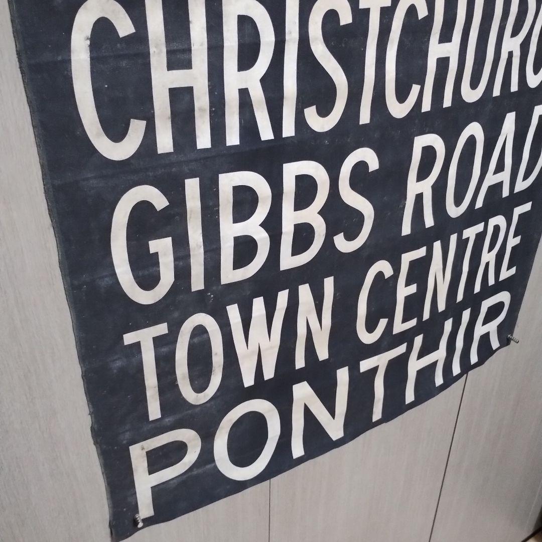 ヴィンテージバスロールサイン本物　126cmx67cm