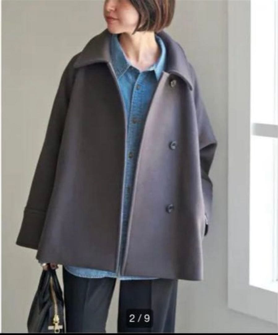 Spick and Span W/Nyモッサステンカラーショートコート