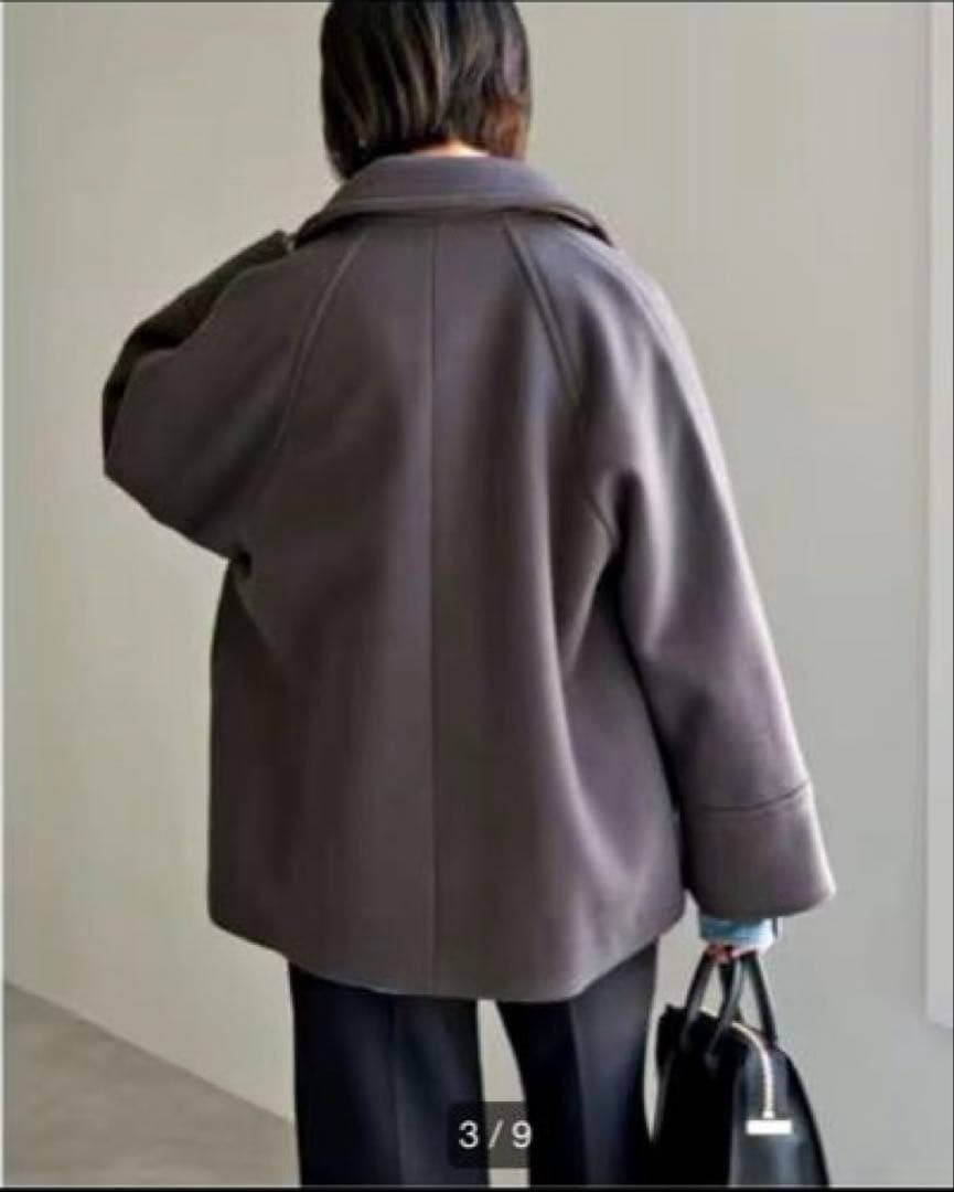 Spick and Span W/Nyモッサステンカラーショートコート