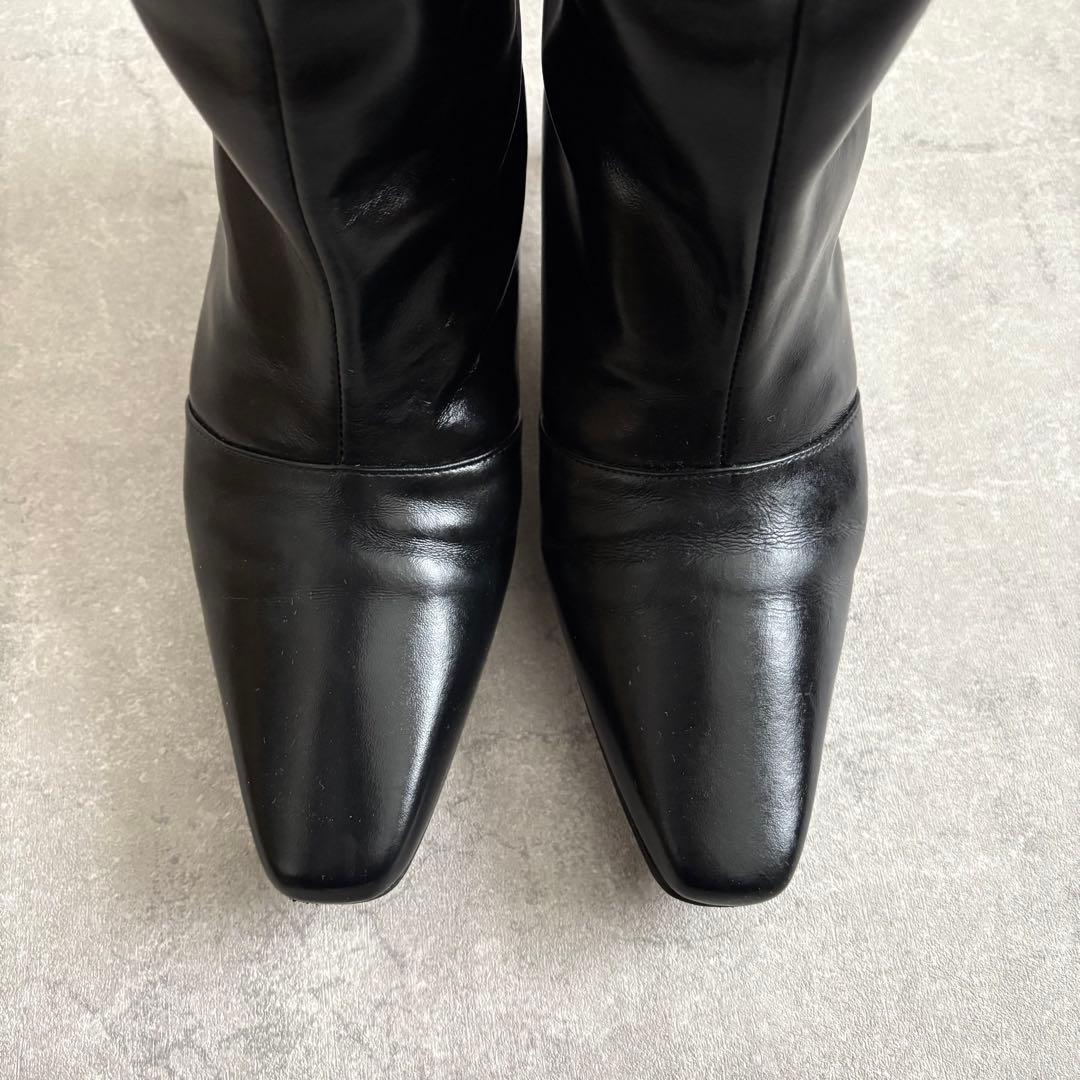 24hセール✨美品✨元値42,900円【ESCARLATA】ロングブーツ 本革