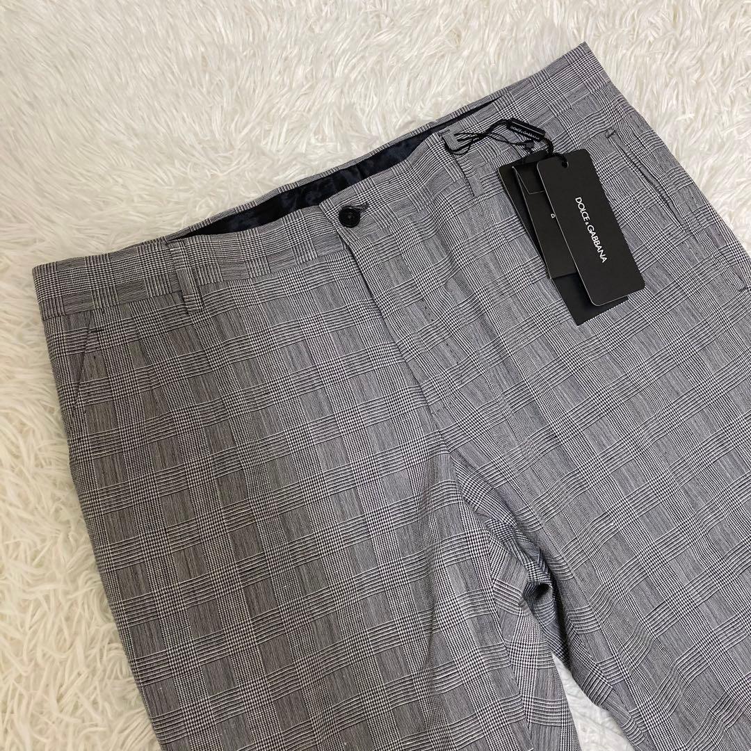 【タグ付】DOLCE&GABBANA メンズパンツ　グレンチェック　サイズ48