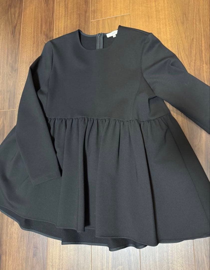 美品　yori ぬくぬくギャザーブラウス Black36