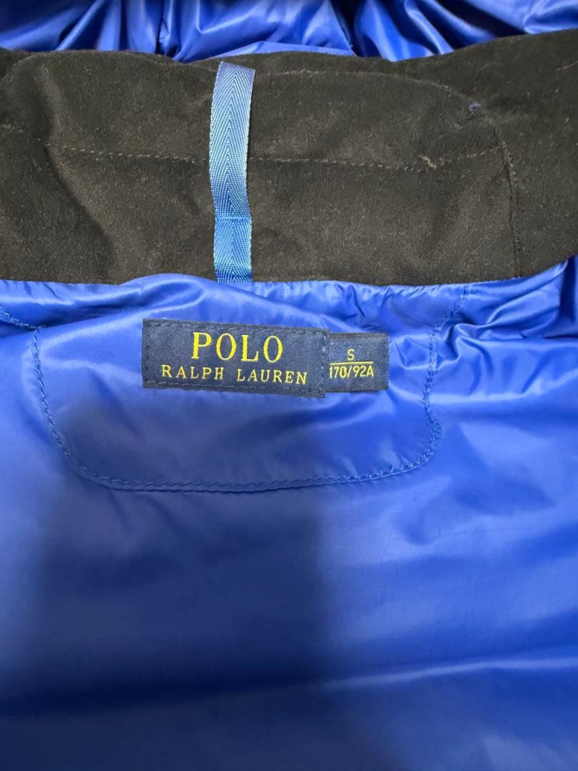 メンズＳサイズ✨ラルフローレン ダウンベスト ビッグポニー 星条旗 2way 青