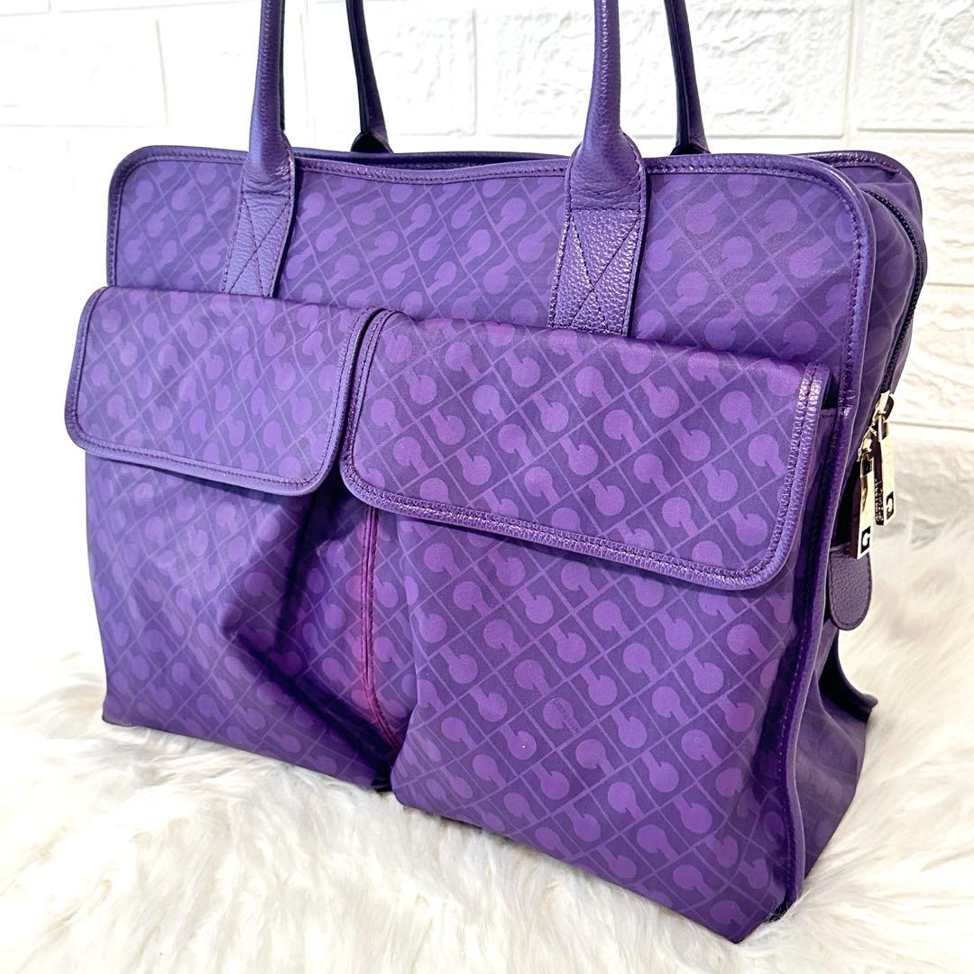 未使用✨ゲラルディーニ ソフティ トートバッグ 肩がけ A4収納 パープル