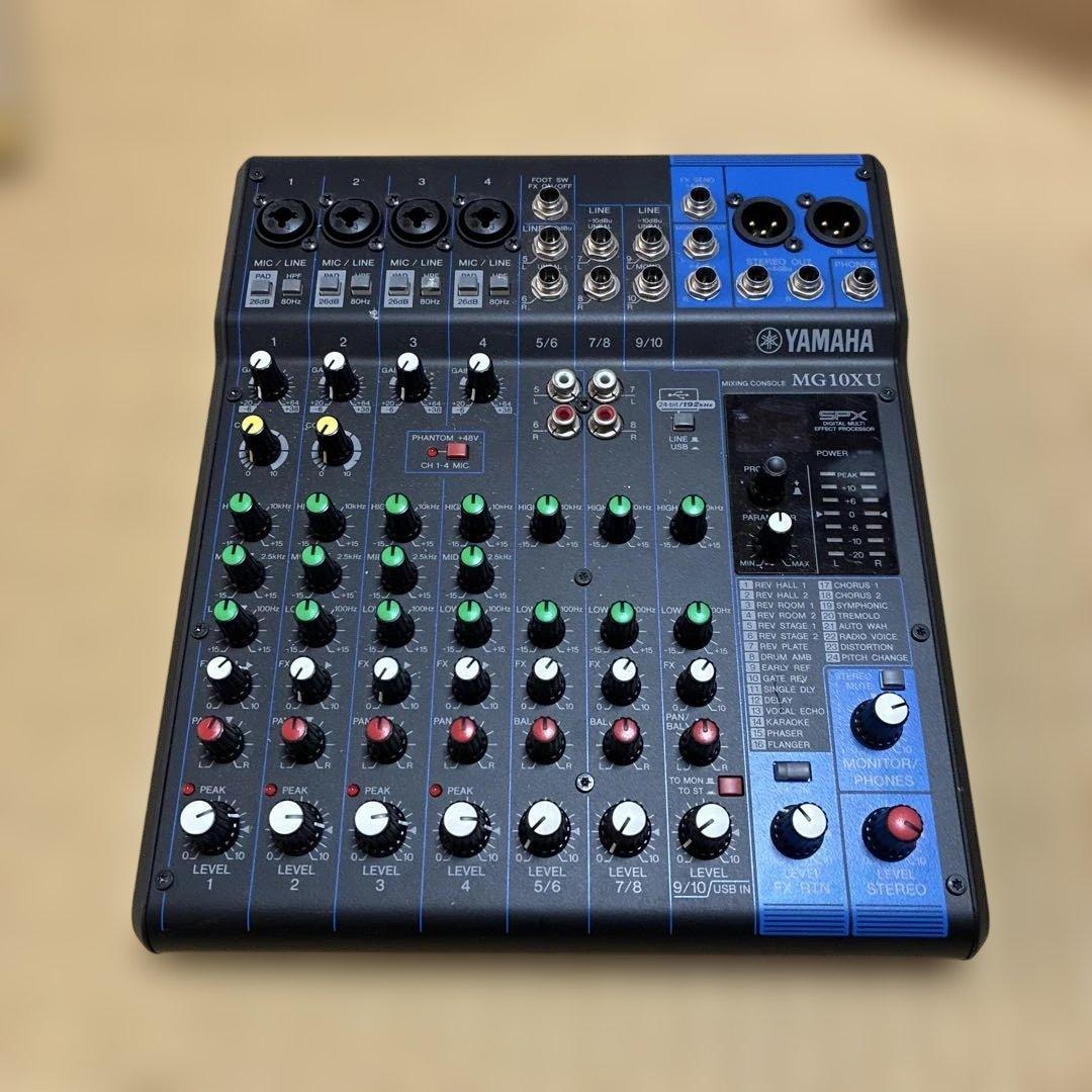 YAMAHA MG10XU マイクスタンド接続アダプター付き