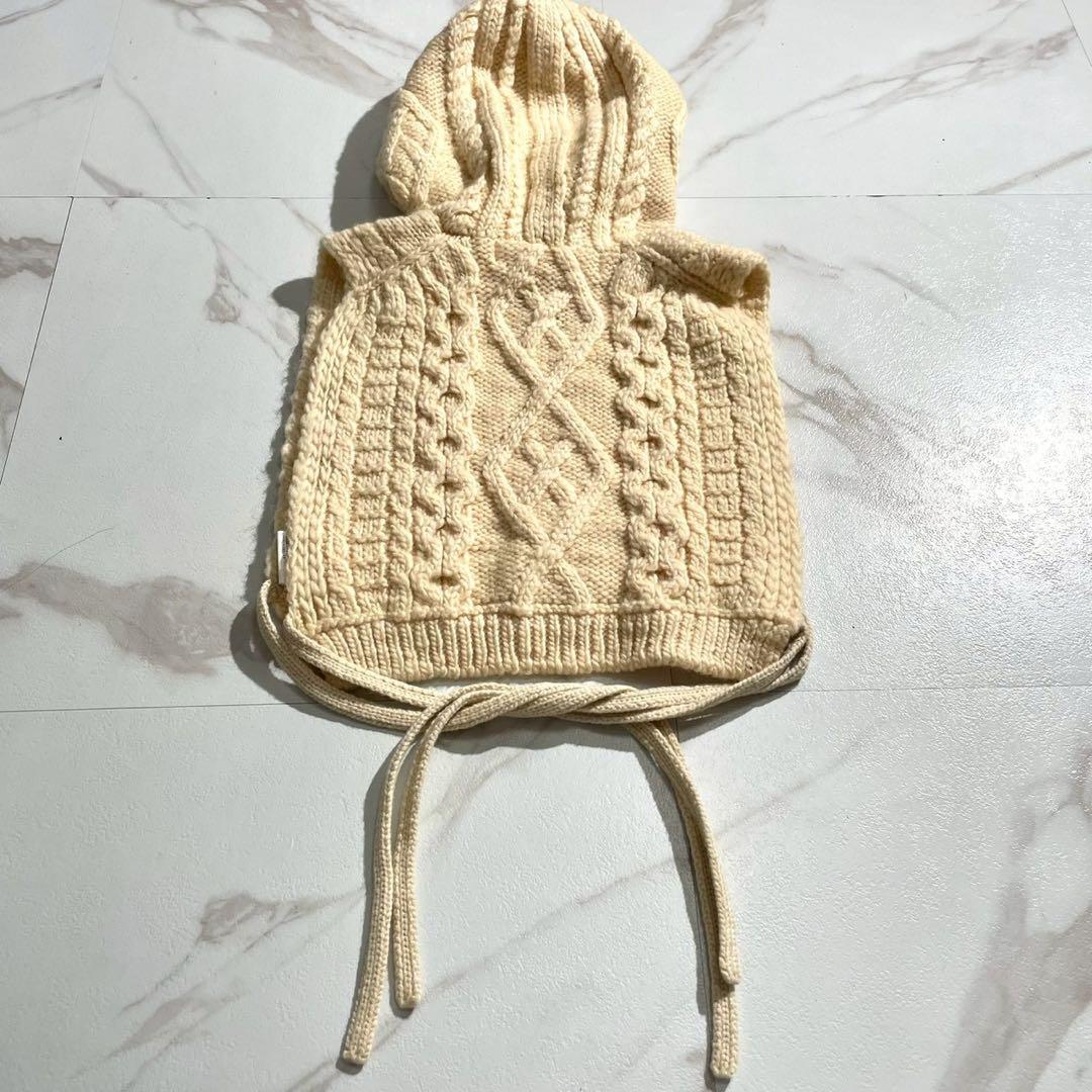 極美品✨タオコムデギャルソン バトナー コラボ ニットベスト フード ケーブル