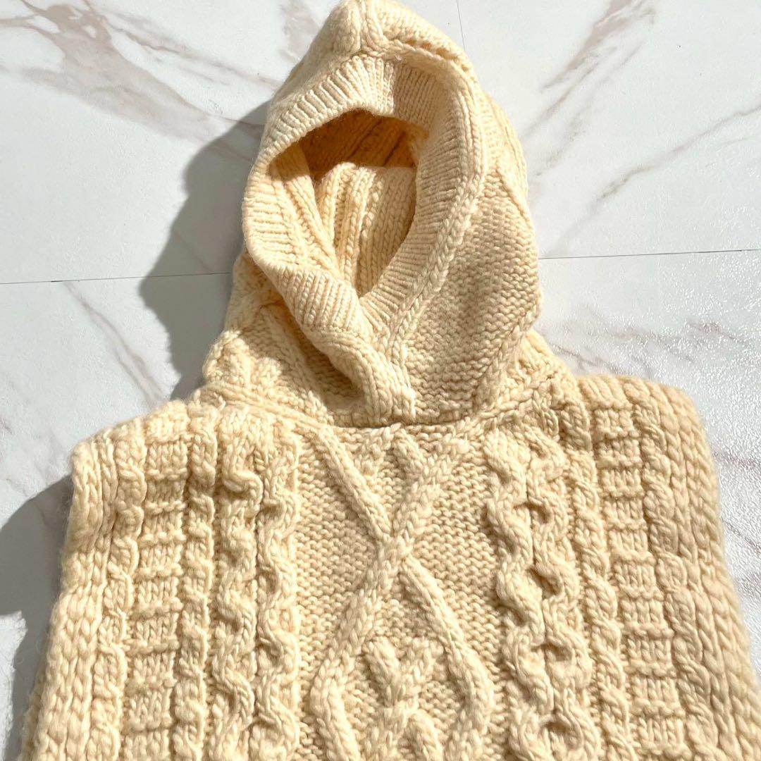 極美品✨タオコムデギャルソン バトナー コラボ ニットベスト フード ケーブル