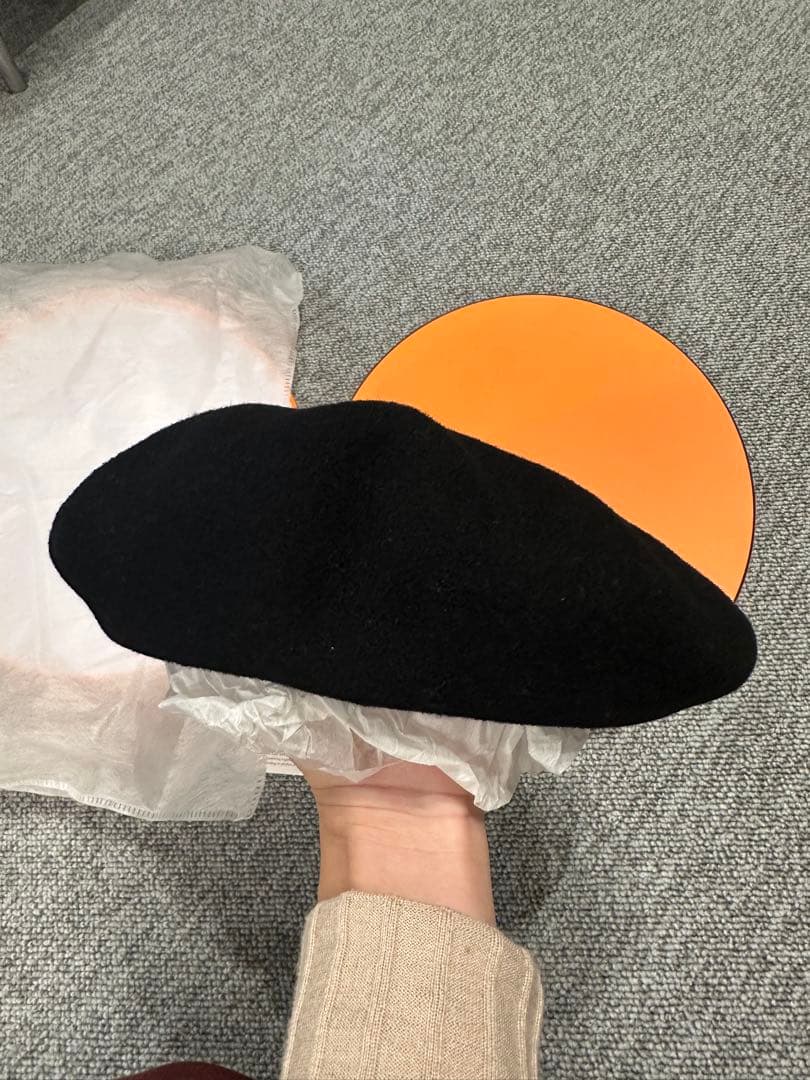 超極美品HERMES ベレー帽　ウール 57サイズ