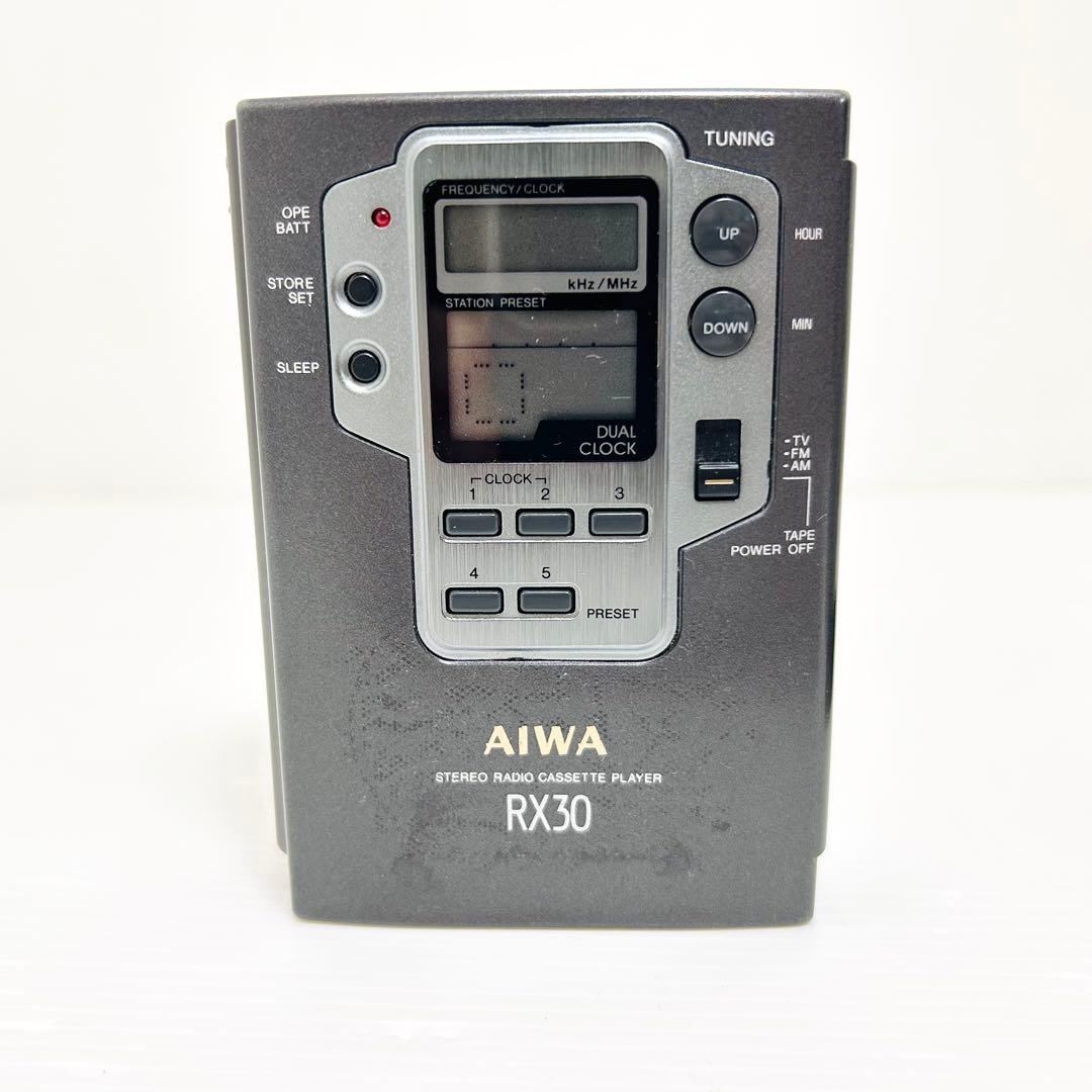 希少 AIWA ポータブルステレオカセットプレーヤー HS-RX30