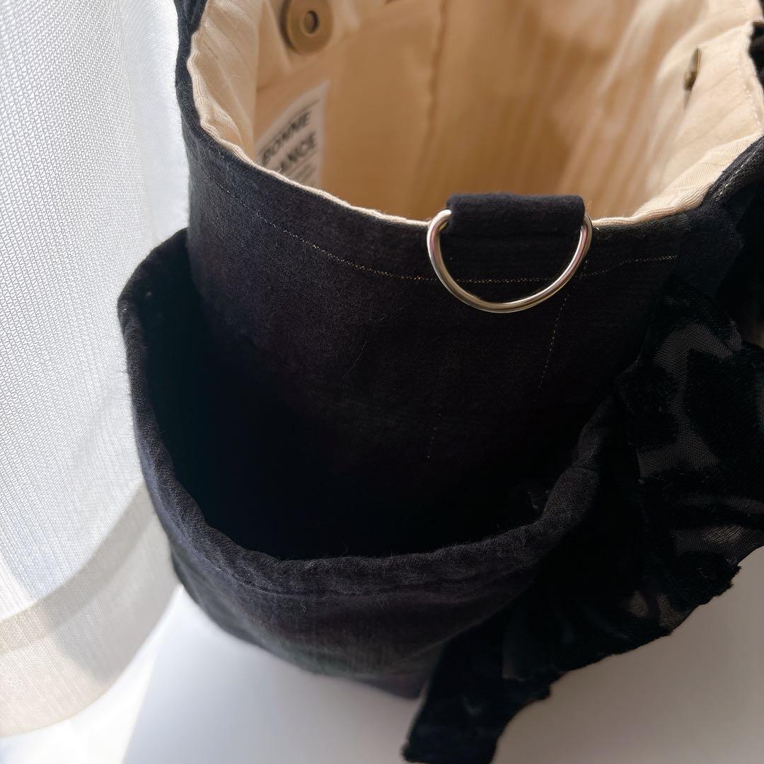 喜*ん様 コヤンイサムチョン　うさ耳マロンちゃん　トートバッグ　ハンドメイド　黒