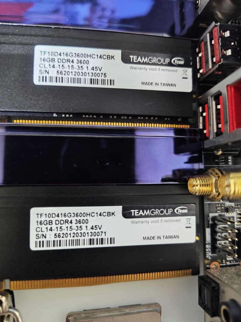 9900ks MSI Z390i gaming edge メモリセット