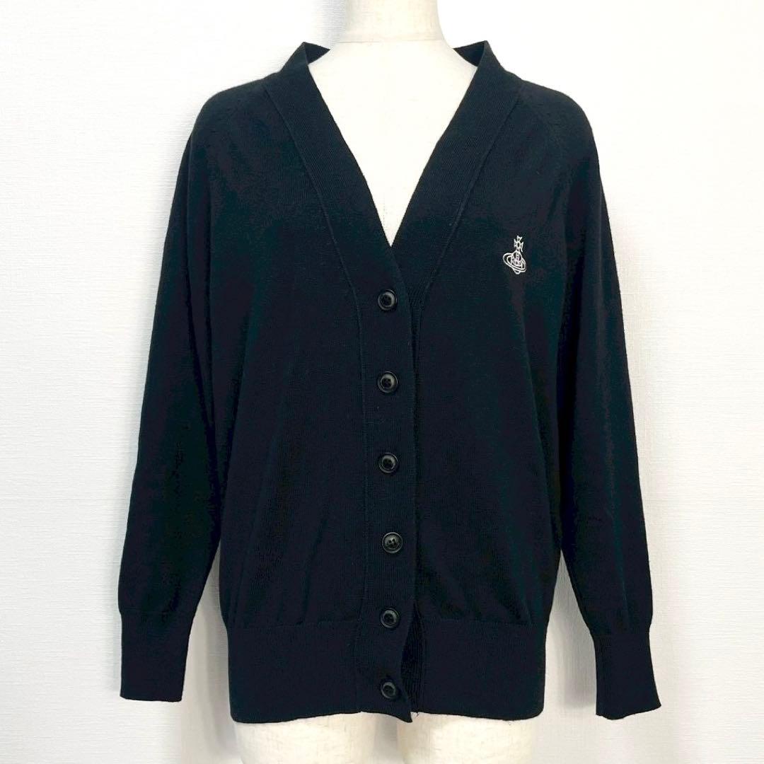 y2k❤️ Vivienne Westwood ロゴ刺繍 カーディガン 希少
