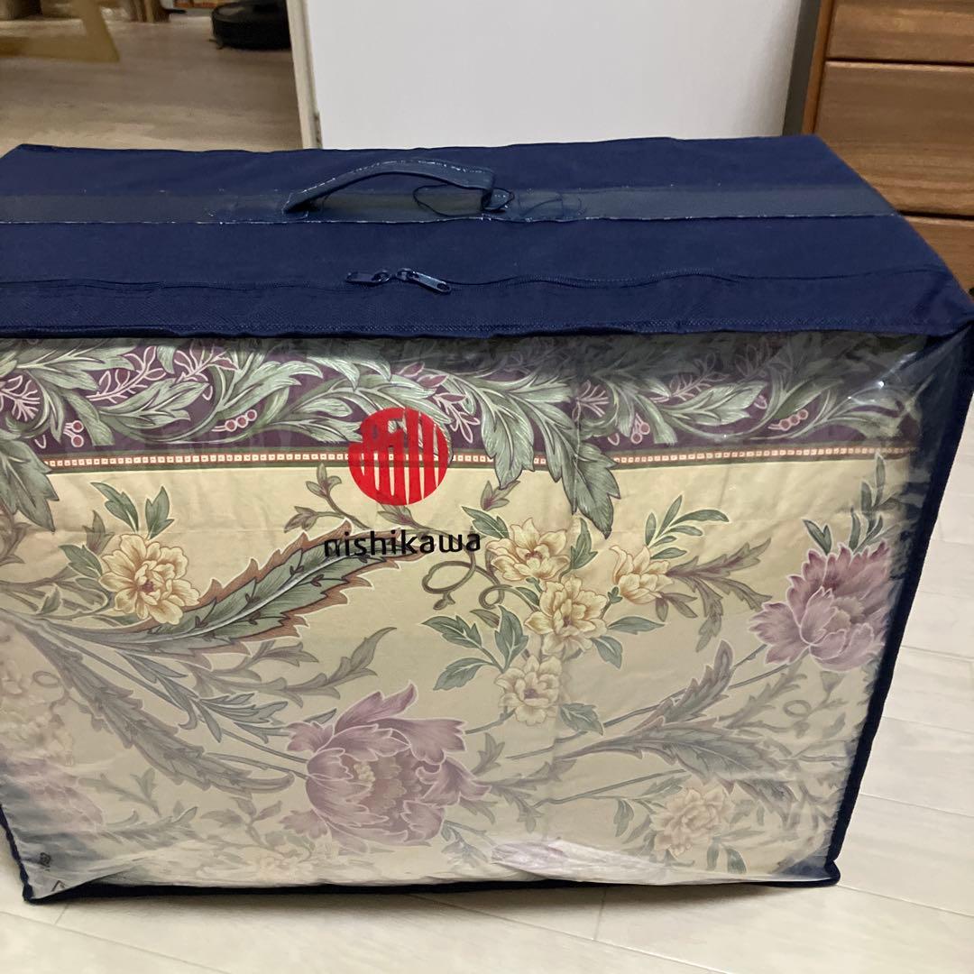 京都西川　Star Candle 花柄 羽毛布団　シングル