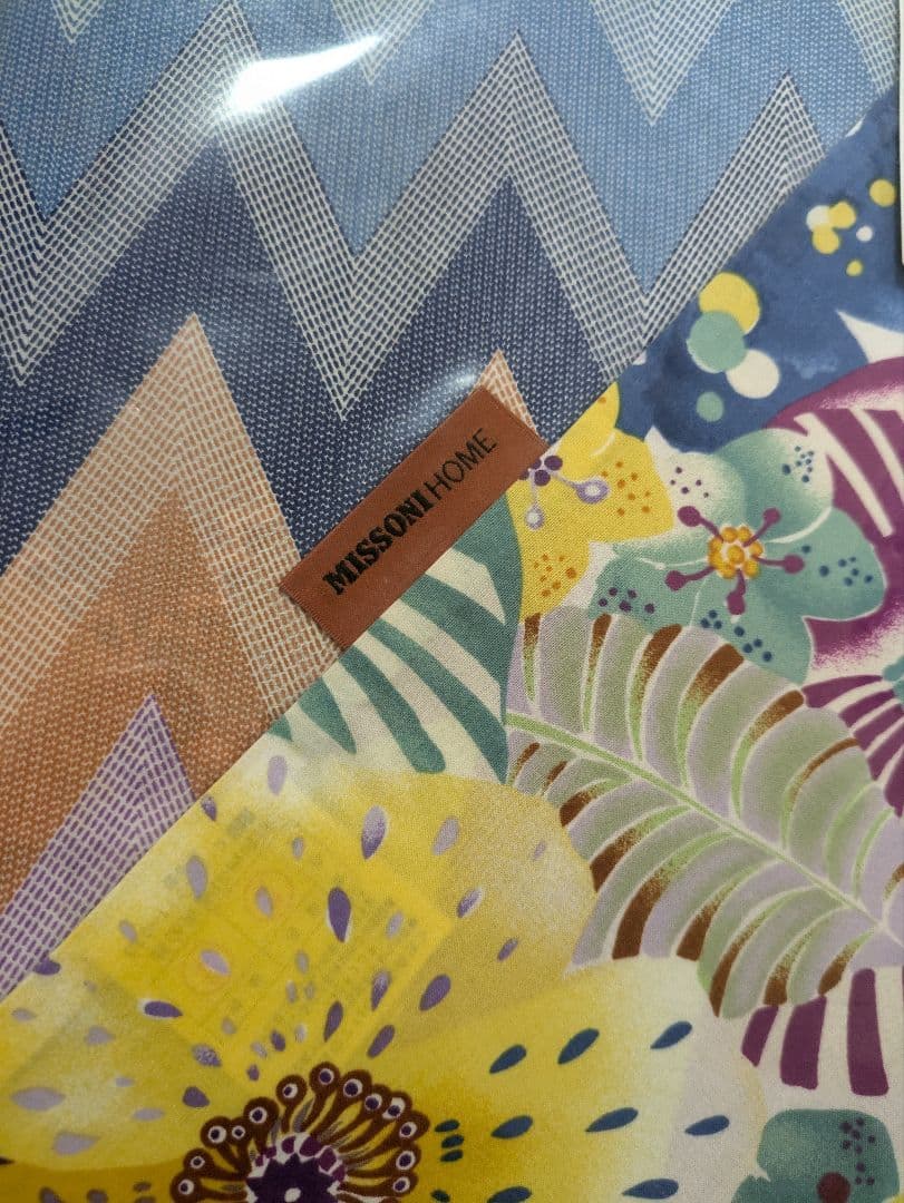 MISSONIミッソーニ　掛けふとんカバー　シングルロング　パパーベリ　ブルー