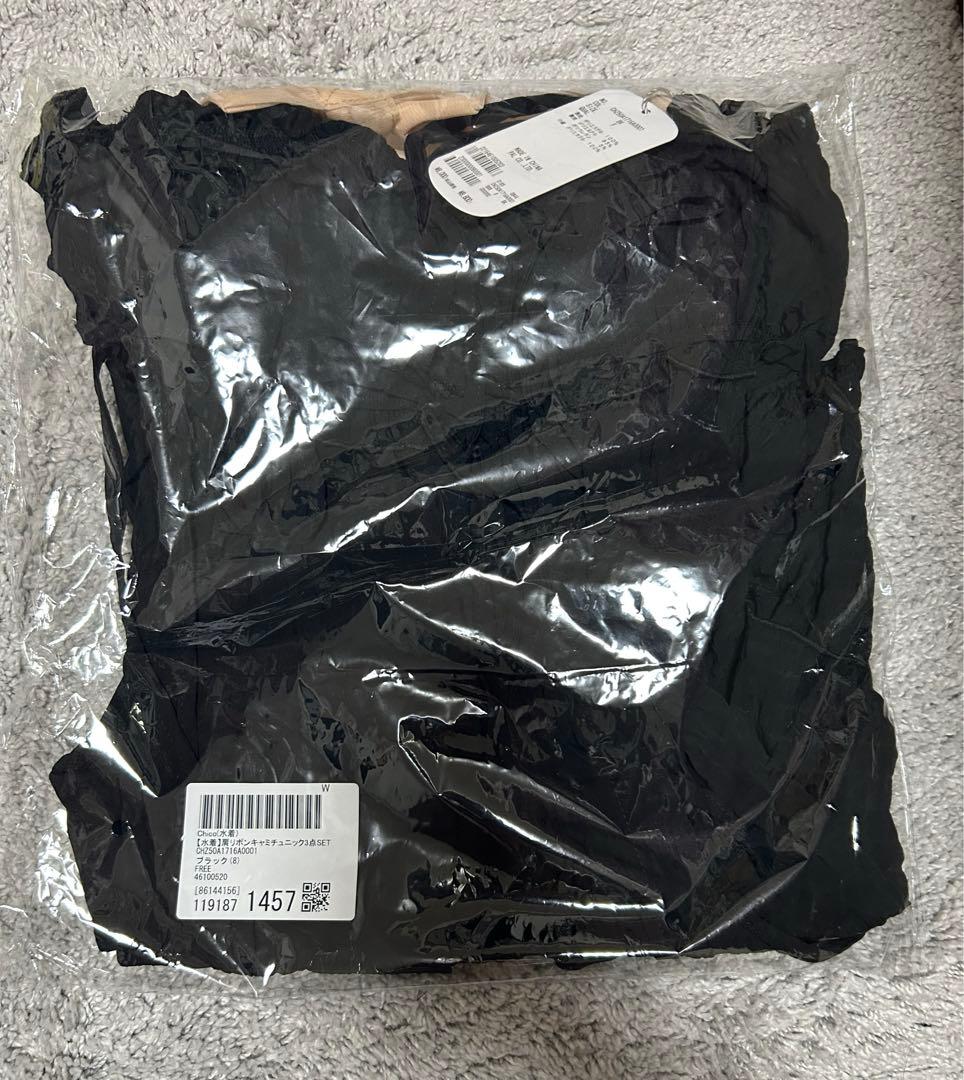 新品未開封　Chico 【水着】肩リボンキャミチュニック3点SET