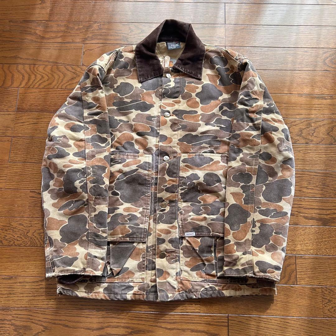 希少80s Carhartt ハンターカバーオール　ダックカモ