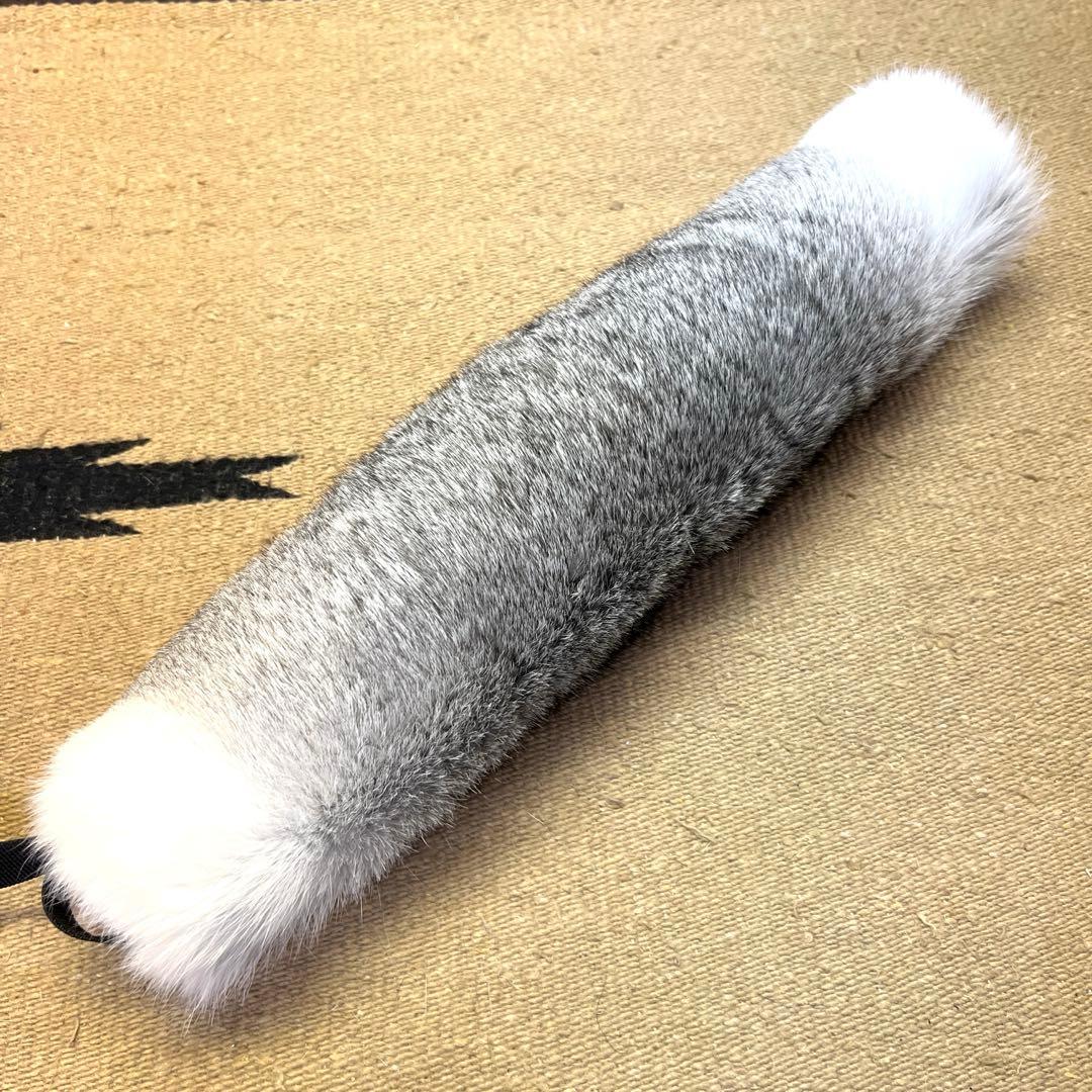 極上特大　ラビット尻あて　座布団　ウサギ毛皮敷物　キャンプ　登山　スキー　チェア