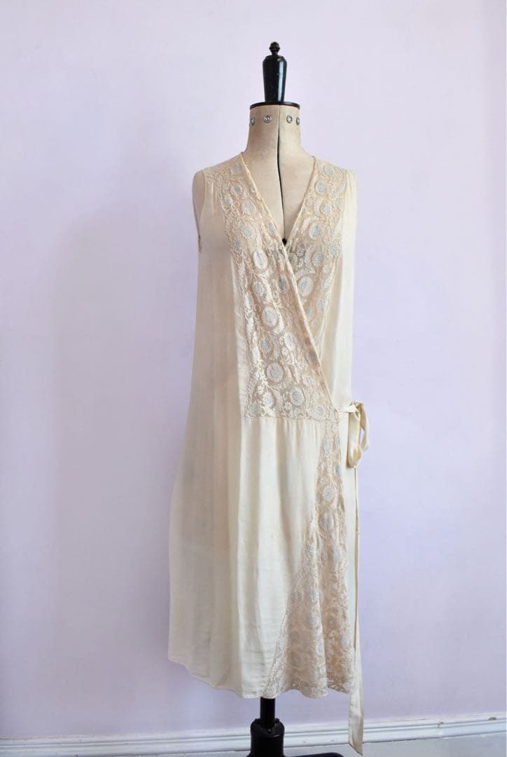 1920-1930 シルクカシュクールワンピース night gown