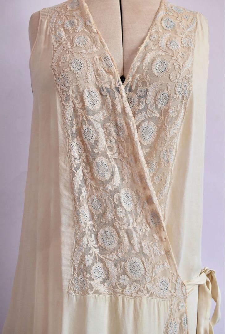 1920-1930 シルクカシュクールワンピース night gown