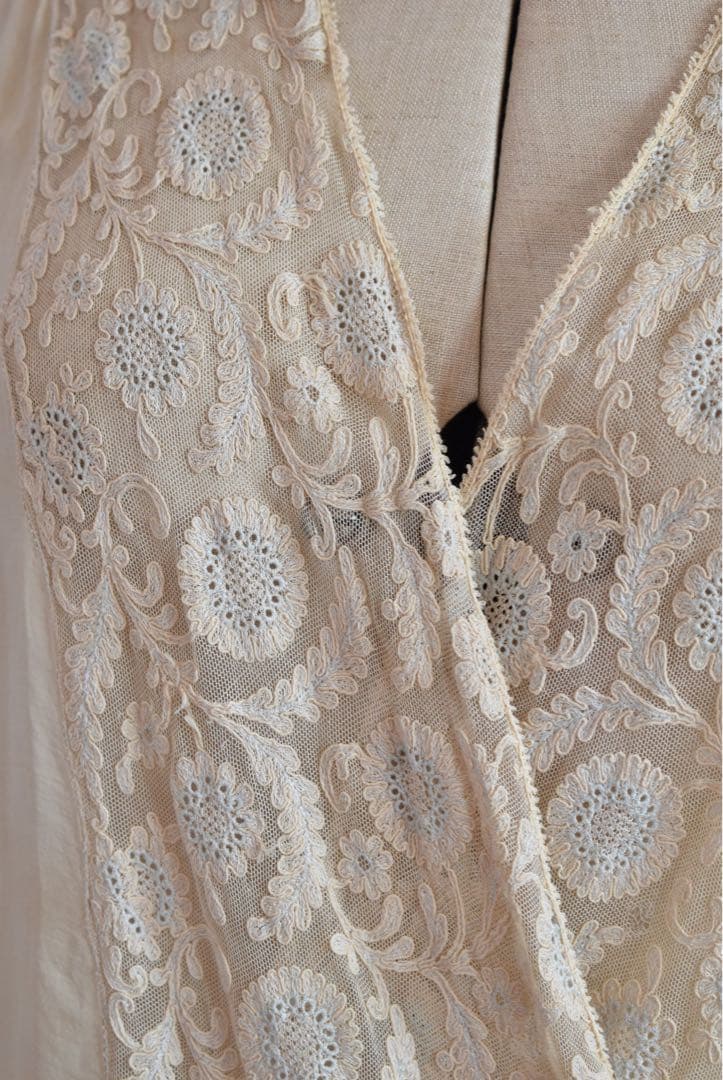 1920-1930 シルクカシュクールワンピース night gown