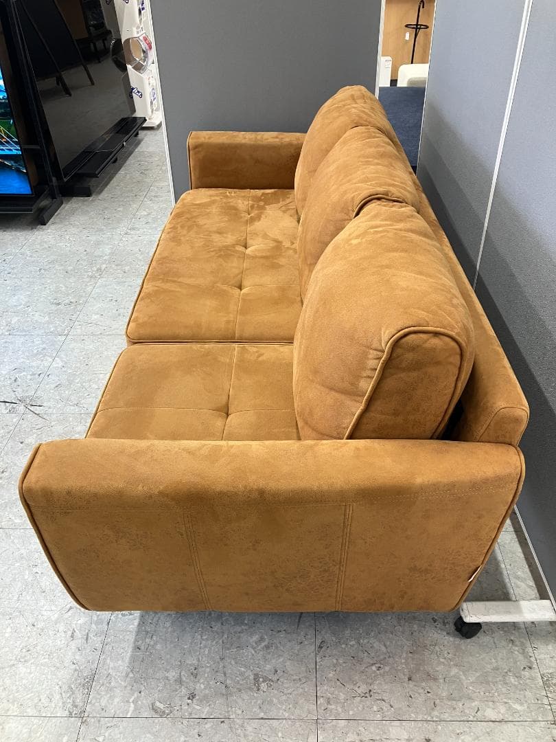 関家具 3人掛けソファ RELAXFORM オットマン付ブラウン