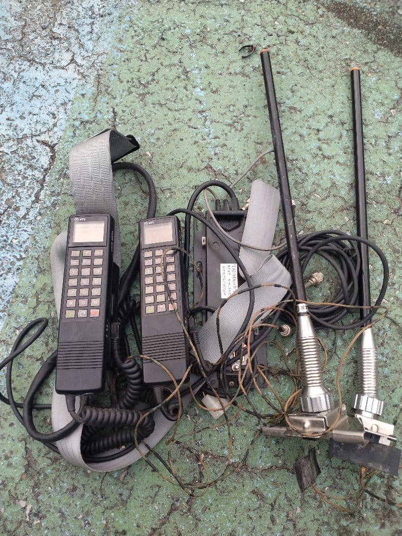 NTT 自動車電話 アンテナ付　昭和レトロ