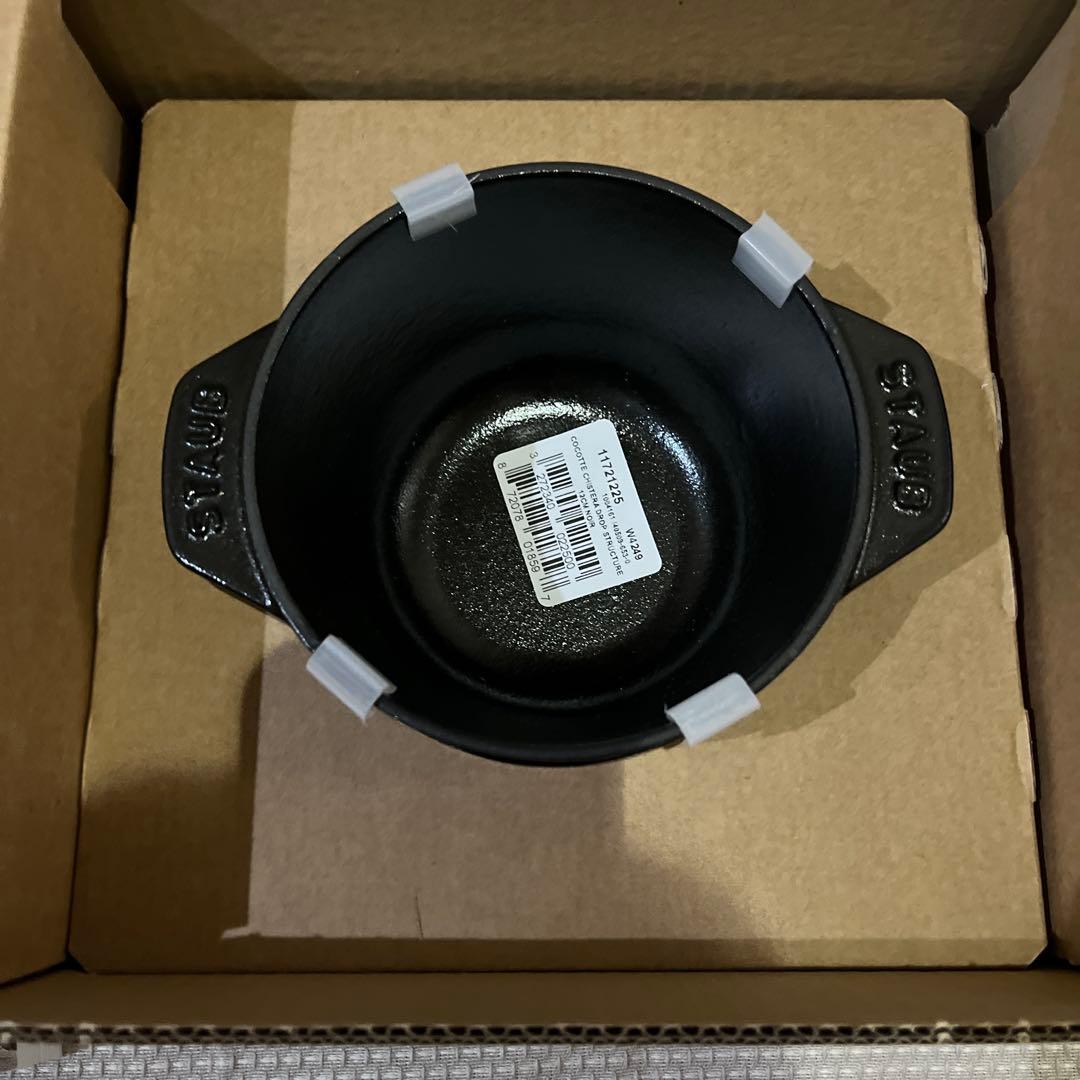 新品 ストウブ ラ・ココット de GOHAN S ブラック 12cm