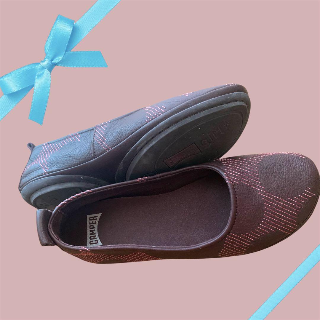 Camper カンペール TWINS ブラウン フラットシューズ　サイズ38