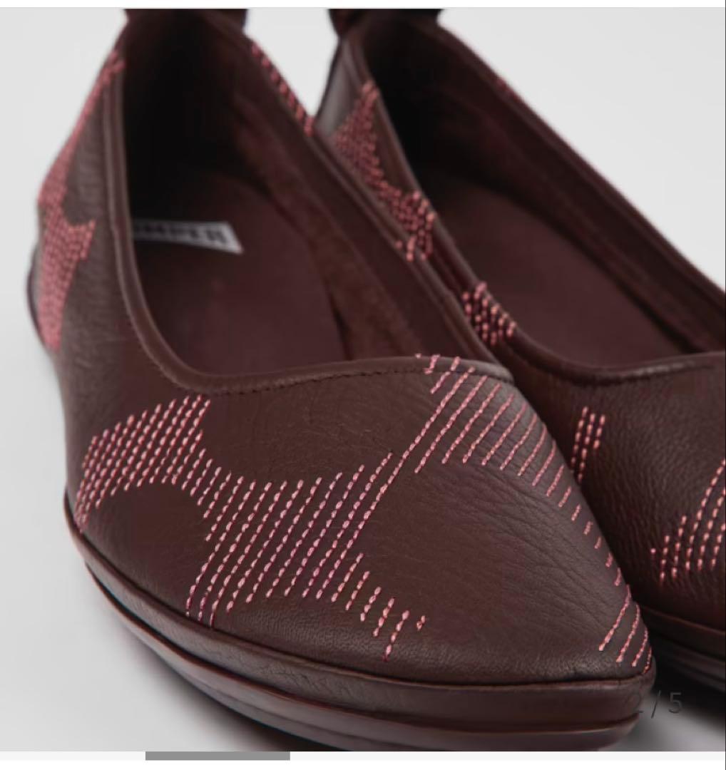 Camper カンペール TWINS ブラウン フラットシューズ　サイズ38