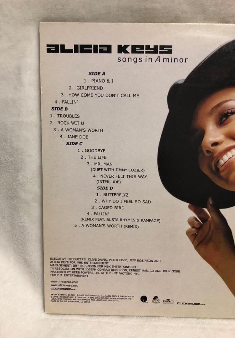 貴重 ALICIA KEYS/Song in A minor 2LP 限定盤