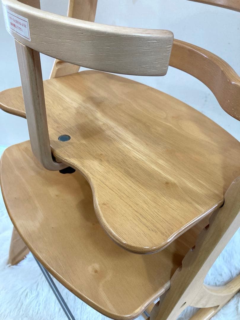 【美品】大和屋　すくすくチェアプラス　テーブル＆ガード付　ナチュラル