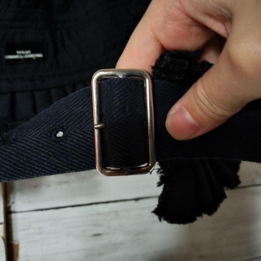 トリココムデギャルソン フリルデザイン 黒 ベルト調整可能