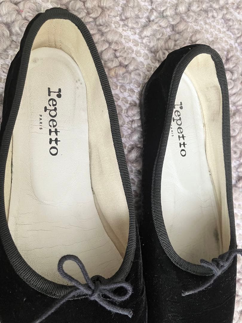 repetto レペット　マノン　39 バレエシューズ　ベロア　ベルベット　黒