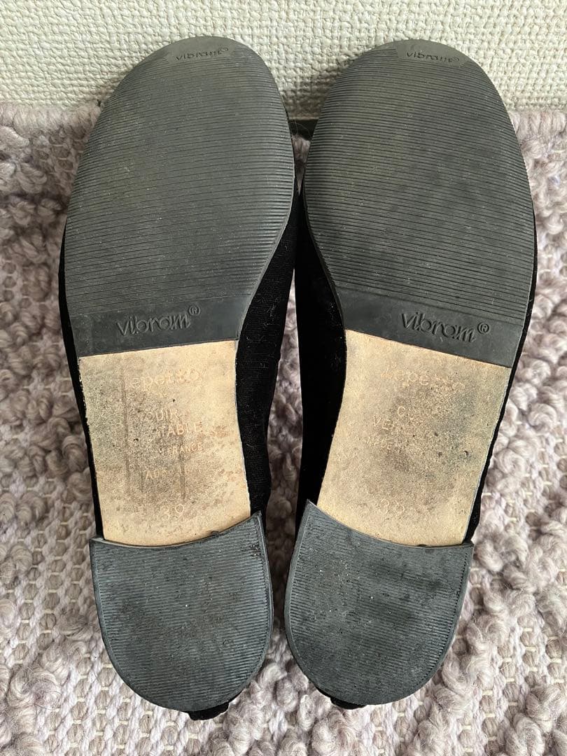 repetto レペット　マノン　39 バレエシューズ　ベロア　ベルベット　黒