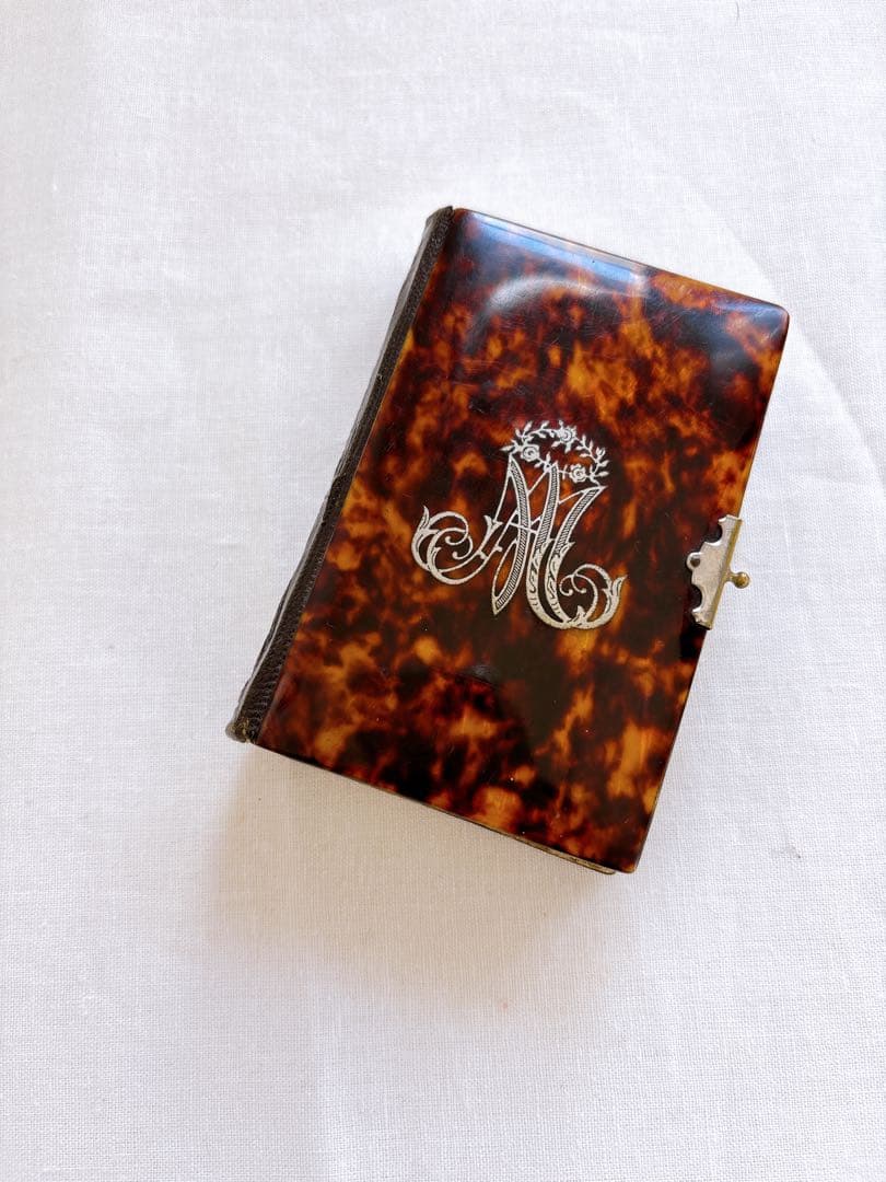 フランスアンティーク　1888年聖書・セルロイド