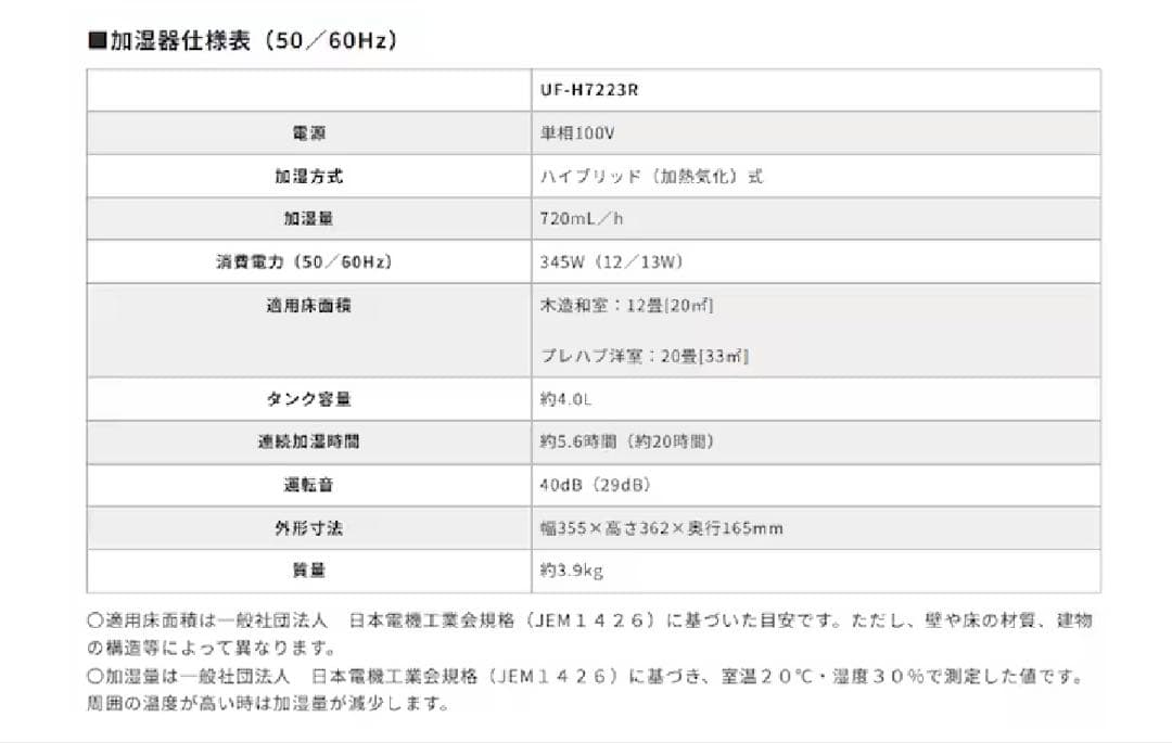 CORONA(コロナ) ハイブリッド式 加湿器UF-H7223R-W