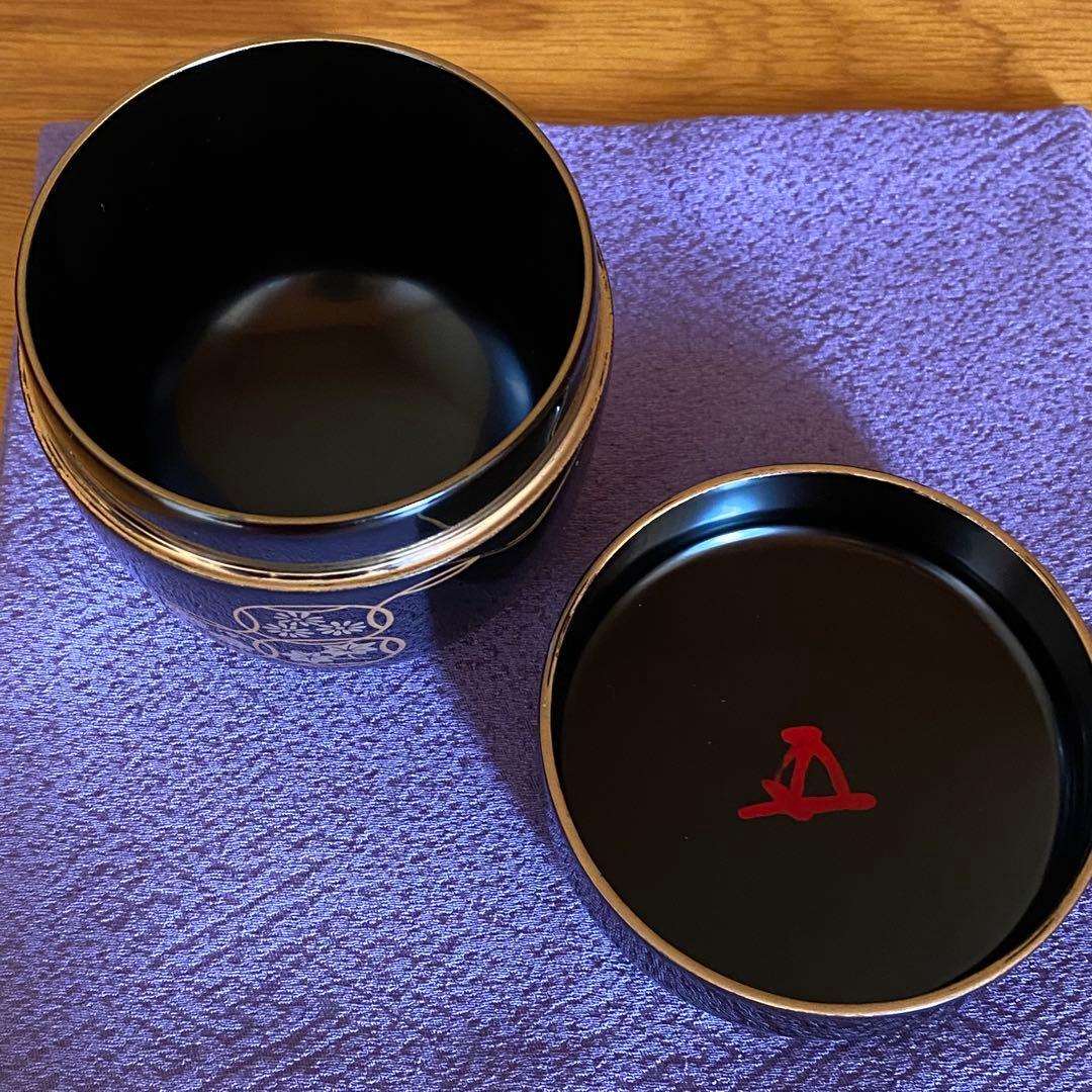 茶道具　棗　箱書き　花押　宗哲